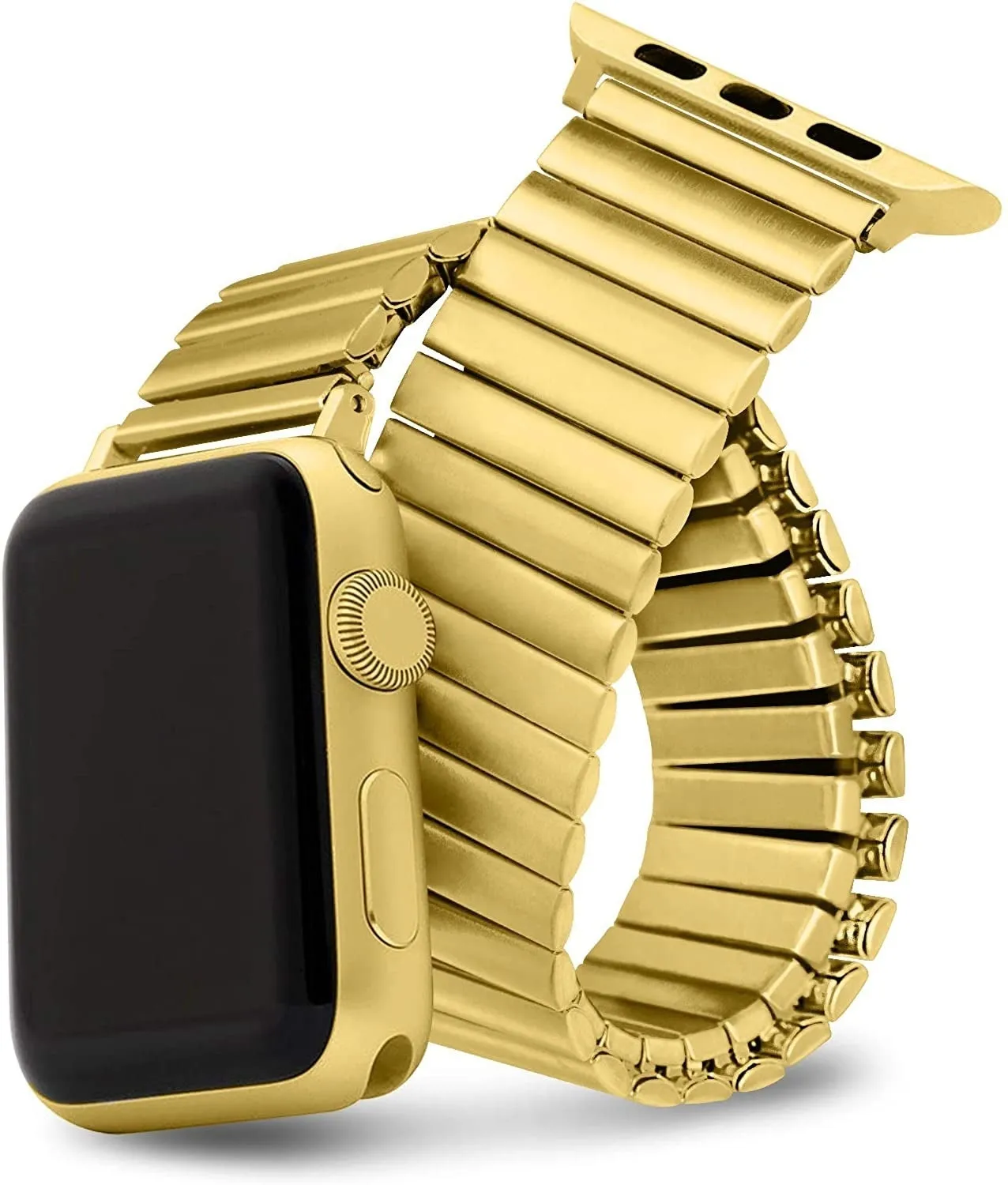 Luxury Feel Apple Watch Elastic Steel Strap (Gold)  Almost Sold Out!