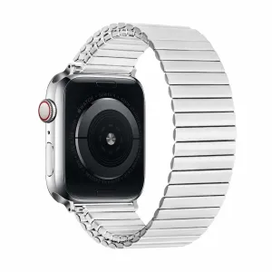 Luxury Feel Apple Watch Elastic Steel Strap (Silver)  Going Fast!