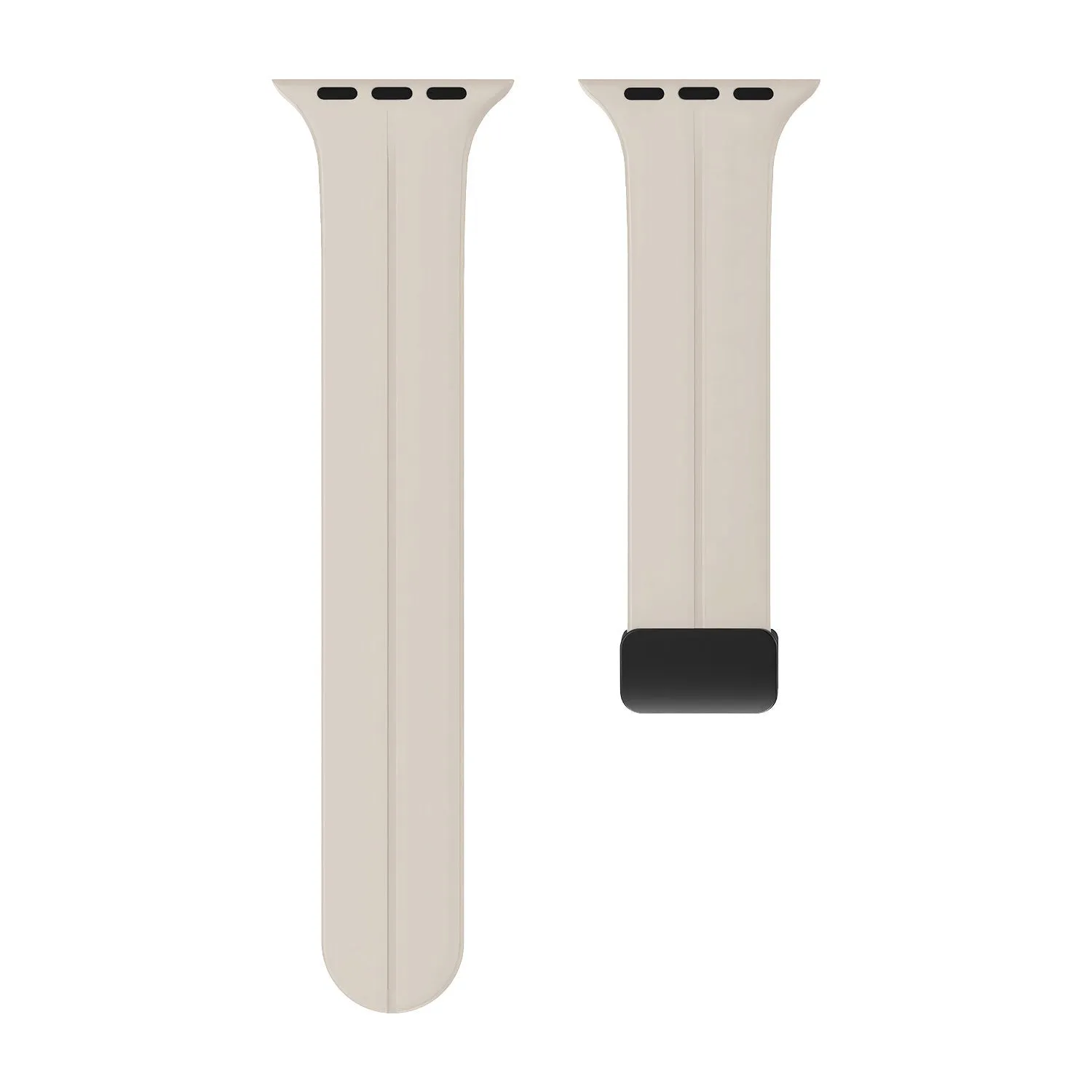 Luxury Feel Apple Watch Magnetic D-Buckle Strap (Off White)  Stylish & Comfortable