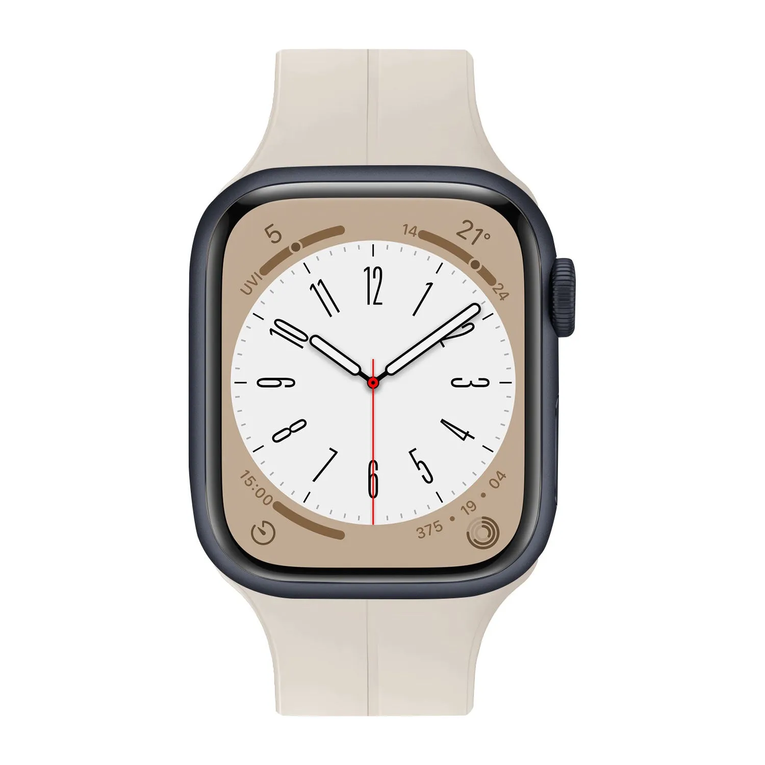 Luxury Feel Apple Watch Magnetic D-Buckle Strap (Off White)  Stylish & Comfortable