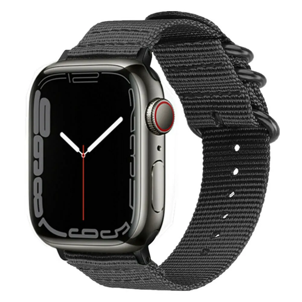 Luxury Feel Apple Watch Nylon Strap with Buckle (Black)  Almost Sold Out!
