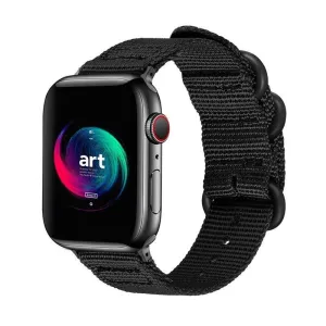 Luxury Feel Apple Watch Nylon Strap with Buckle (Black)  Almost Sold Out!