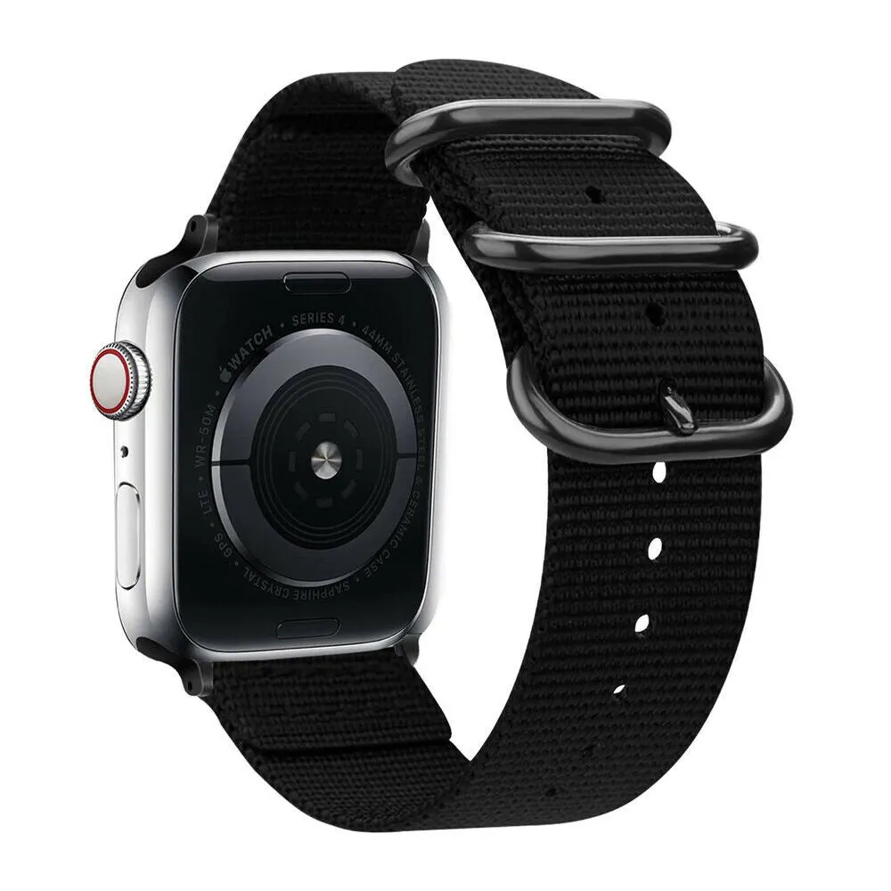 Luxury Feel Apple Watch Nylon Strap with Buckle (Black)  Almost Sold Out!