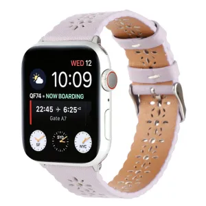 Luxury Feel Apple Watch Patterned Leather Strap (Lilac)  Limited Release!