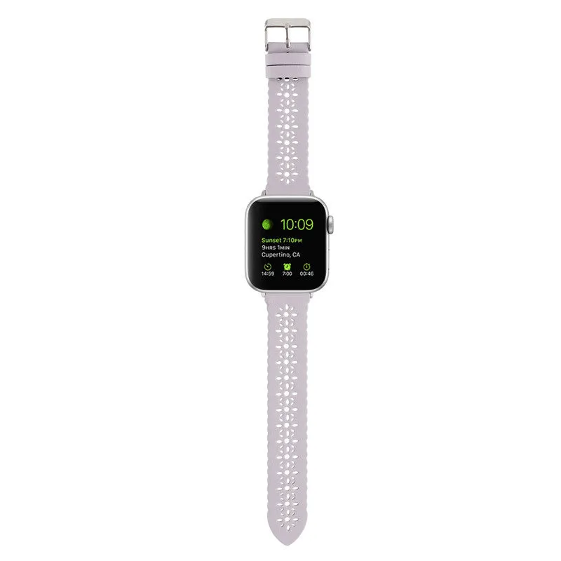 Luxury Feel Apple Watch Patterned Leather Strap (Lilac)  Limited Release!