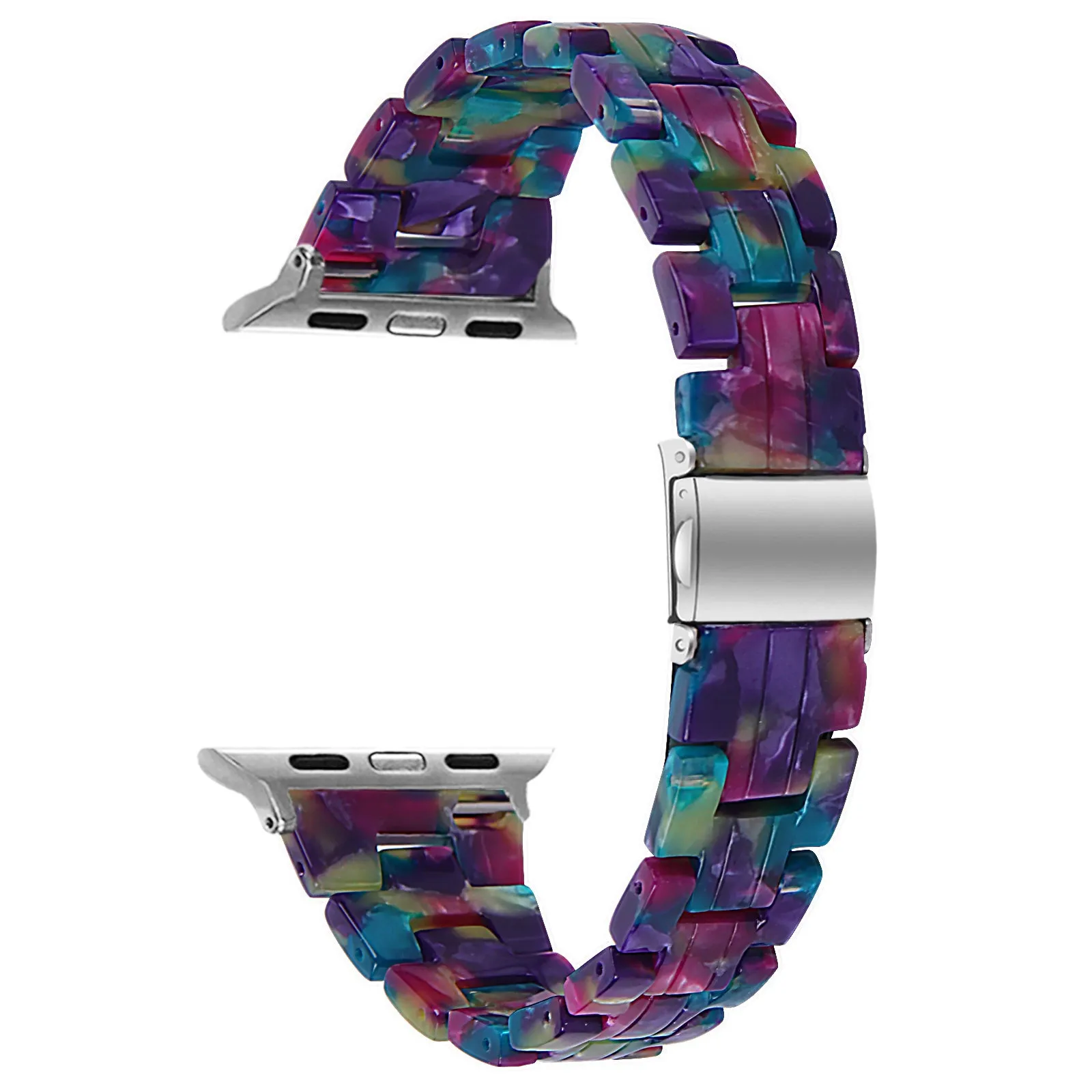Luxury Feel Apple Watch Resin Strap (Multicoloured Purple)  Today Only!