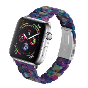 Luxury Feel Apple Watch Resin Strap (Multicoloured Purple)  Today Only!