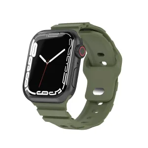 Luxury Feel Apple Watch Silicone Armour Strap (Olive Green)  Almost Sold Out!
