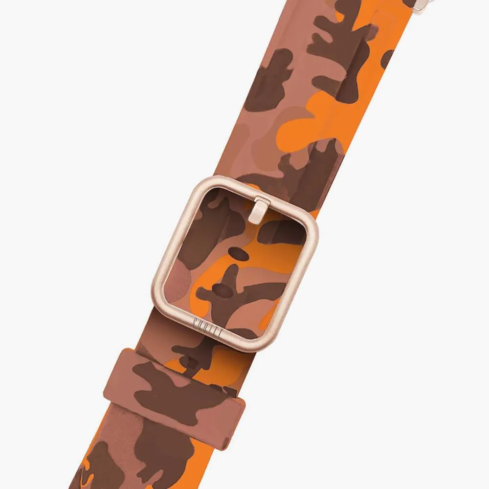 Luxury Feel Apple Watch Sport Band Orange Camo  Going Fast!