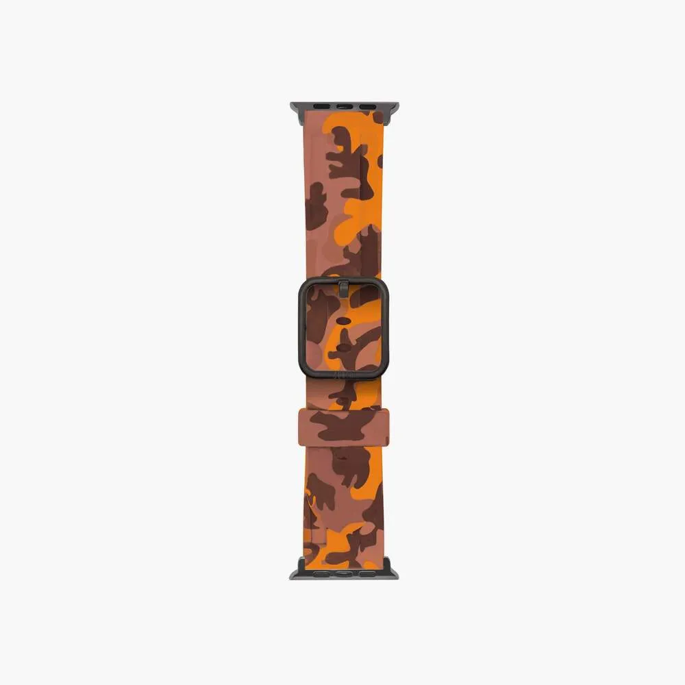 Luxury Feel Apple Watch Sport Band Orange Camo  Going Fast!