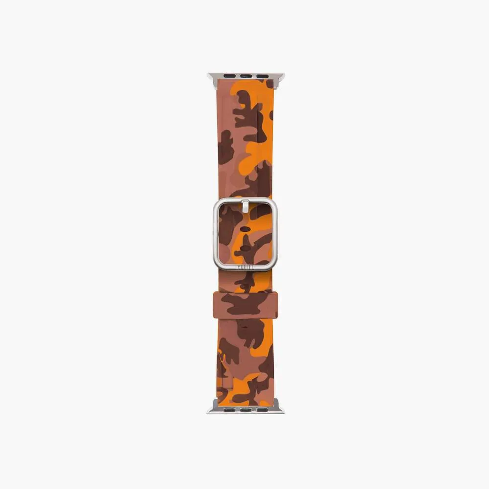 Luxury Feel Apple Watch Sport Band Orange Camo  Going Fast!