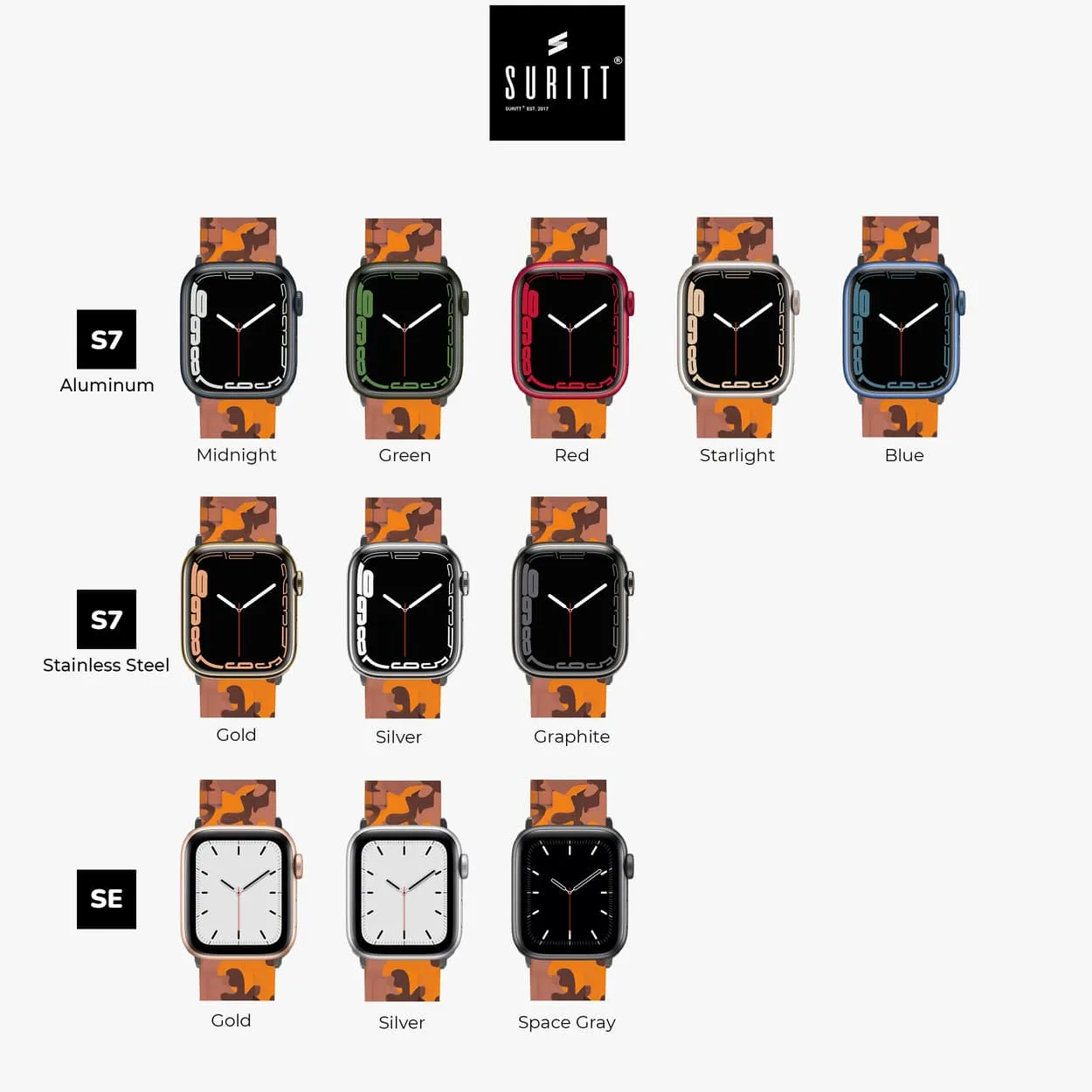 Luxury Feel Apple Watch Sport Band Orange Camo  Going Fast!
