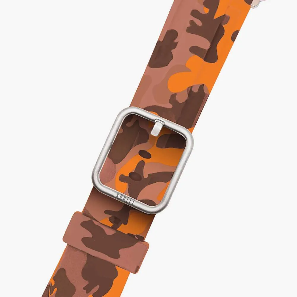 Luxury Feel Apple Watch Sport Band Orange Camo  Going Fast!