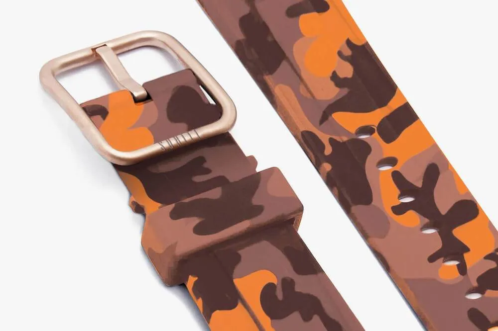 Luxury Feel Apple Watch Sport Band Orange Camo  Going Fast!