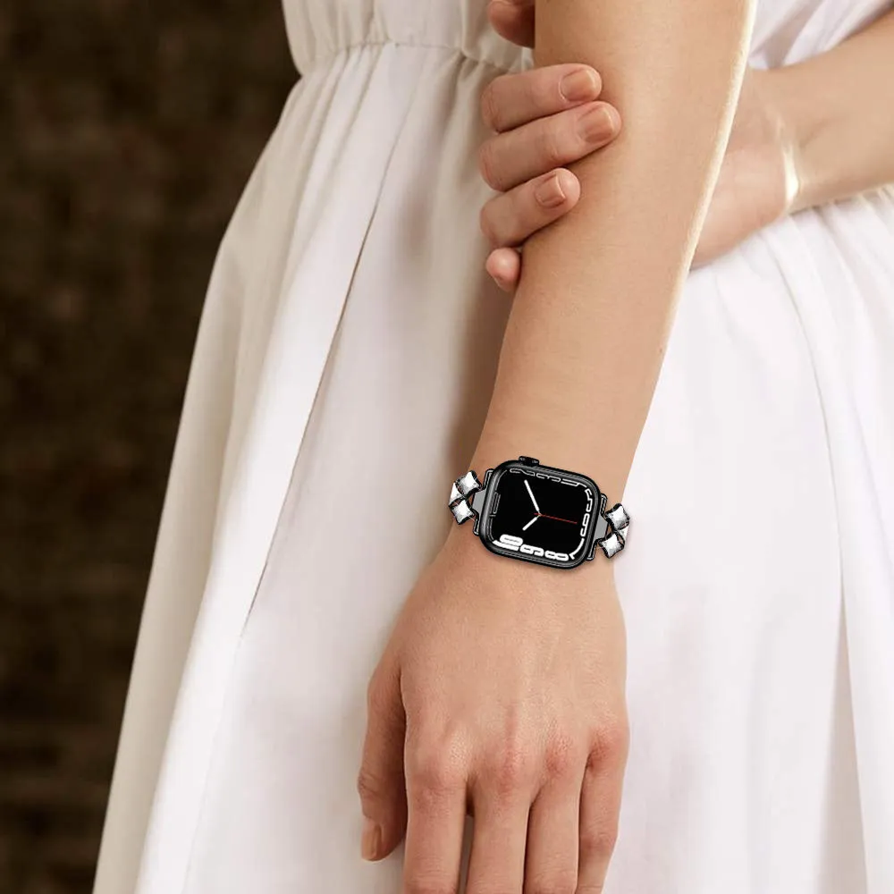 Luxury Feel Apple Watch Steel Diamond Strap (Black)  Going Fast!