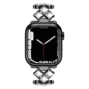 Luxury Feel Apple Watch Steel Diamond Strap (Black)  Going Fast!