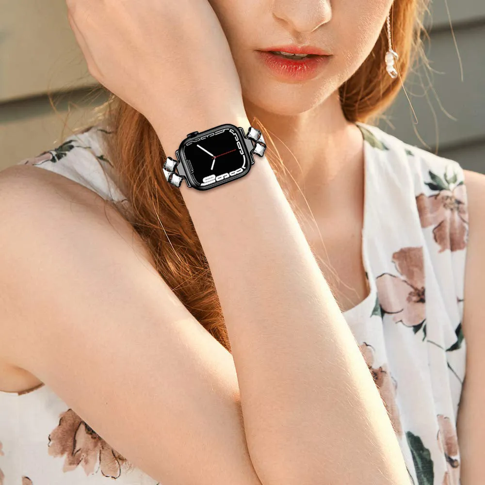 Luxury Feel Apple Watch Steel Diamond Strap (Black)  Going Fast!