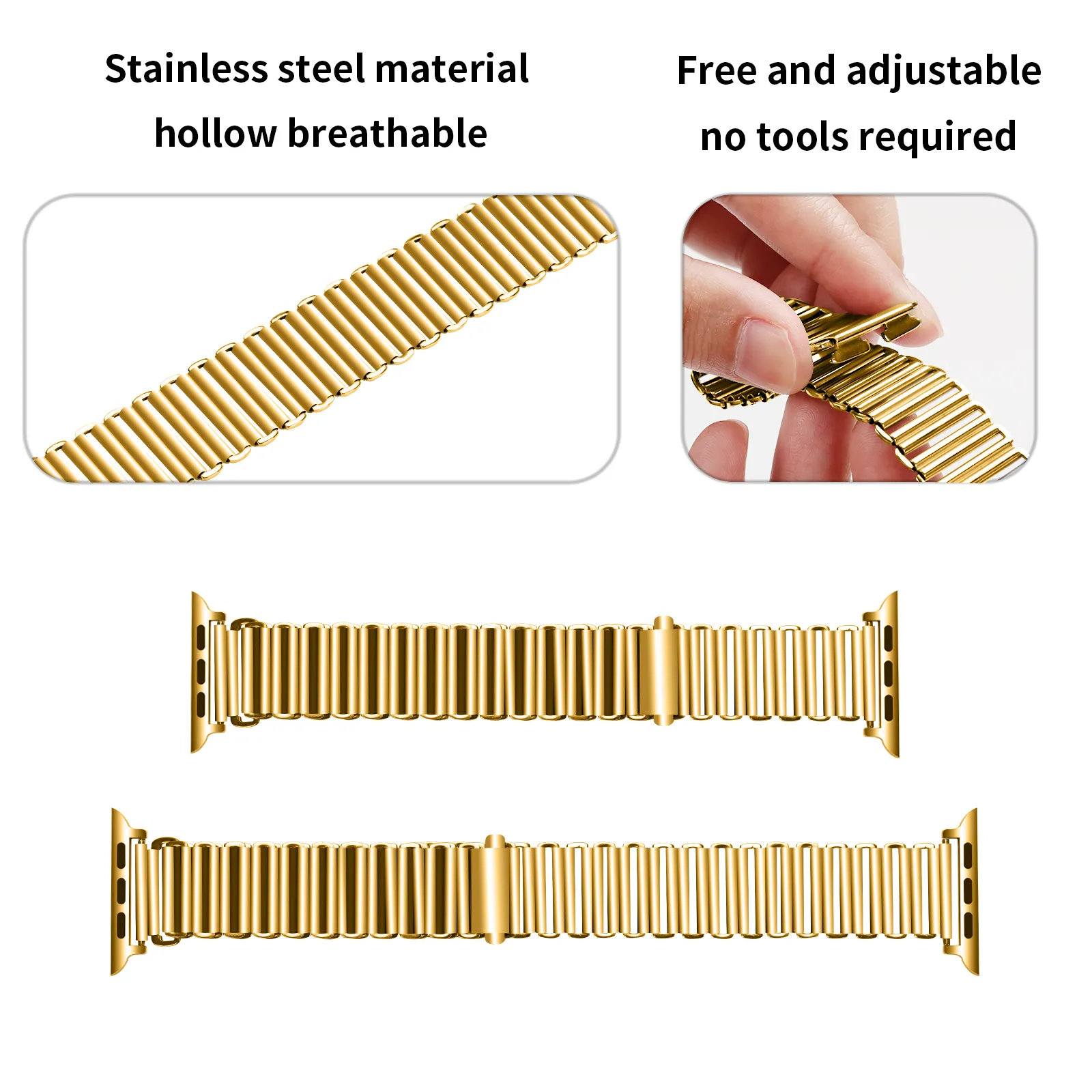 Luxury Feel Apple Watch Steel Loop Strap (Gold)  Last Few Pieces!