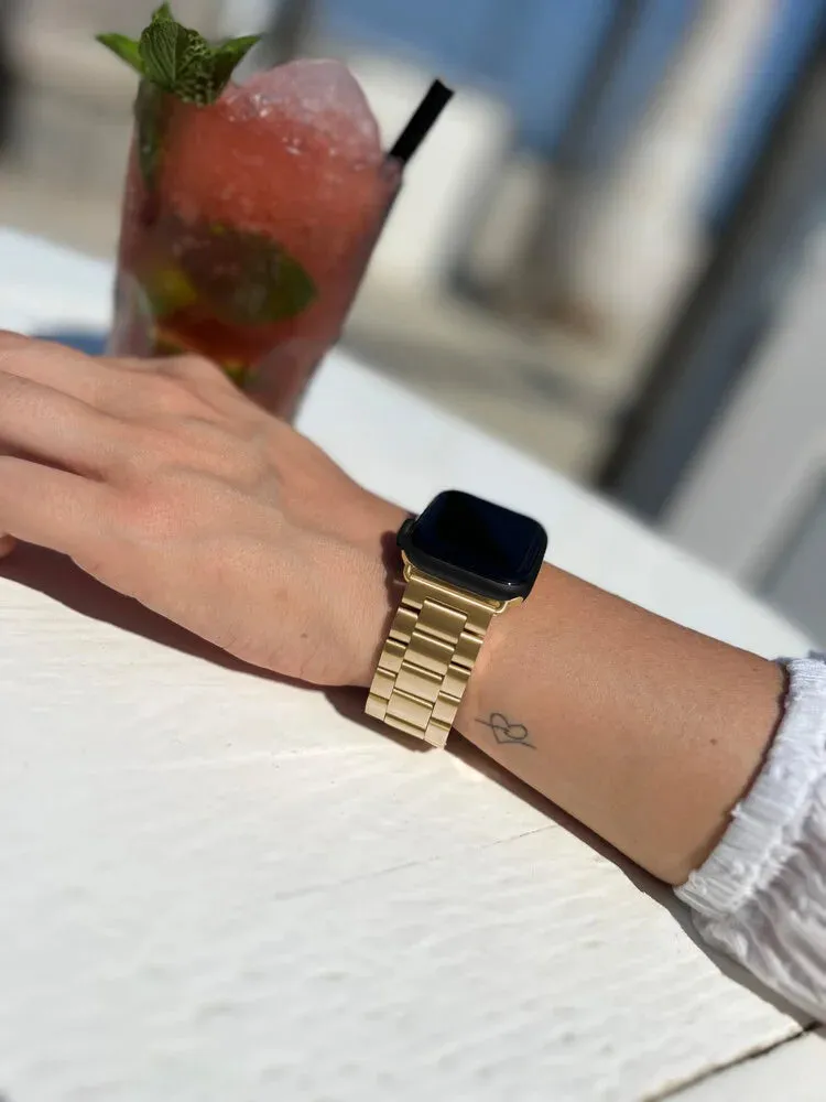 Luxury Feel Apple Watch Steel Strap (Gold)  Almost Sold Out!