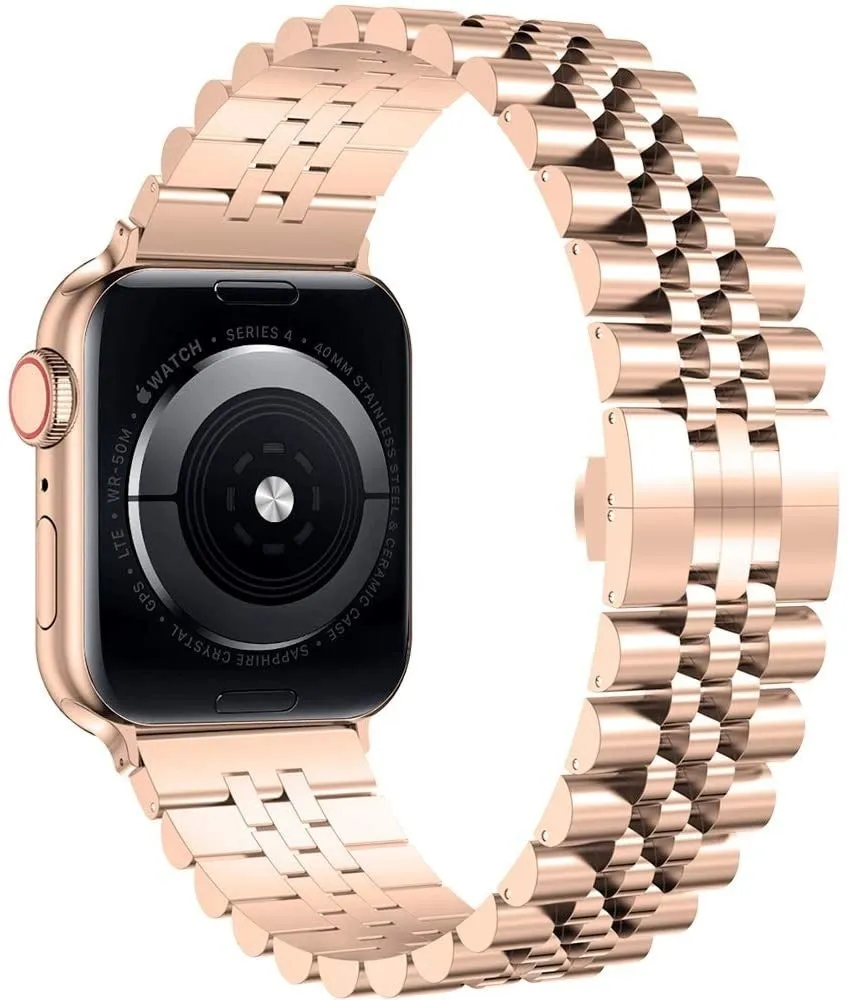Luxury Feel Apple Watch Steel Strap Jubilee (Rose Gold)  Today Only!