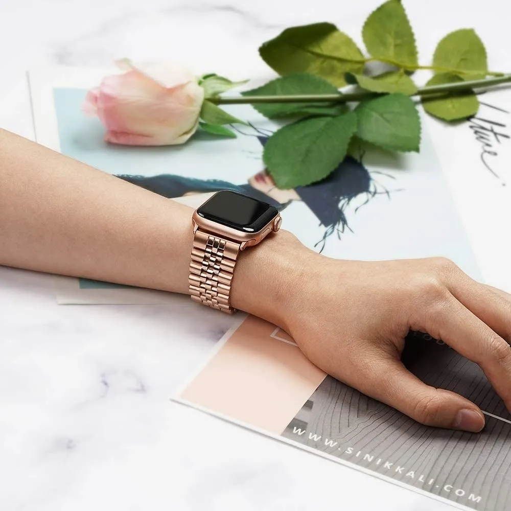 Luxury Feel Apple Watch Steel Strap Jubilee (Rose Gold)  Today Only!