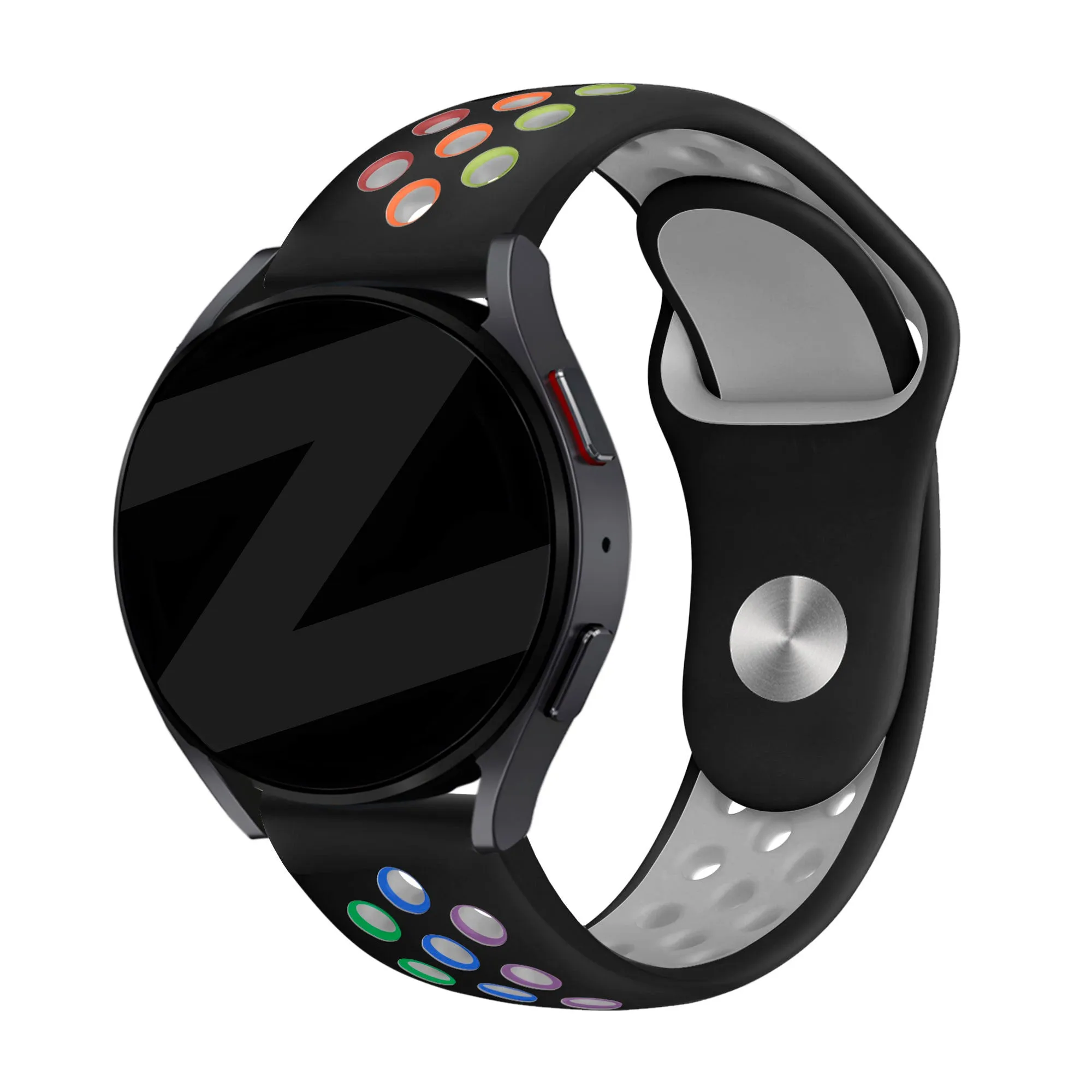 Luxury Feel Bandz Amazfit GTS 4 (Mini) Sport Strap 'Deluxe' (Black/Rainbow)  Limited Stock!