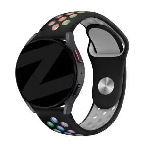 Luxury Feel Bandz Amazfit GTS 4 (Mini) Sport Strap 'Deluxe' (Black/Rainbow)  Limited Stock!