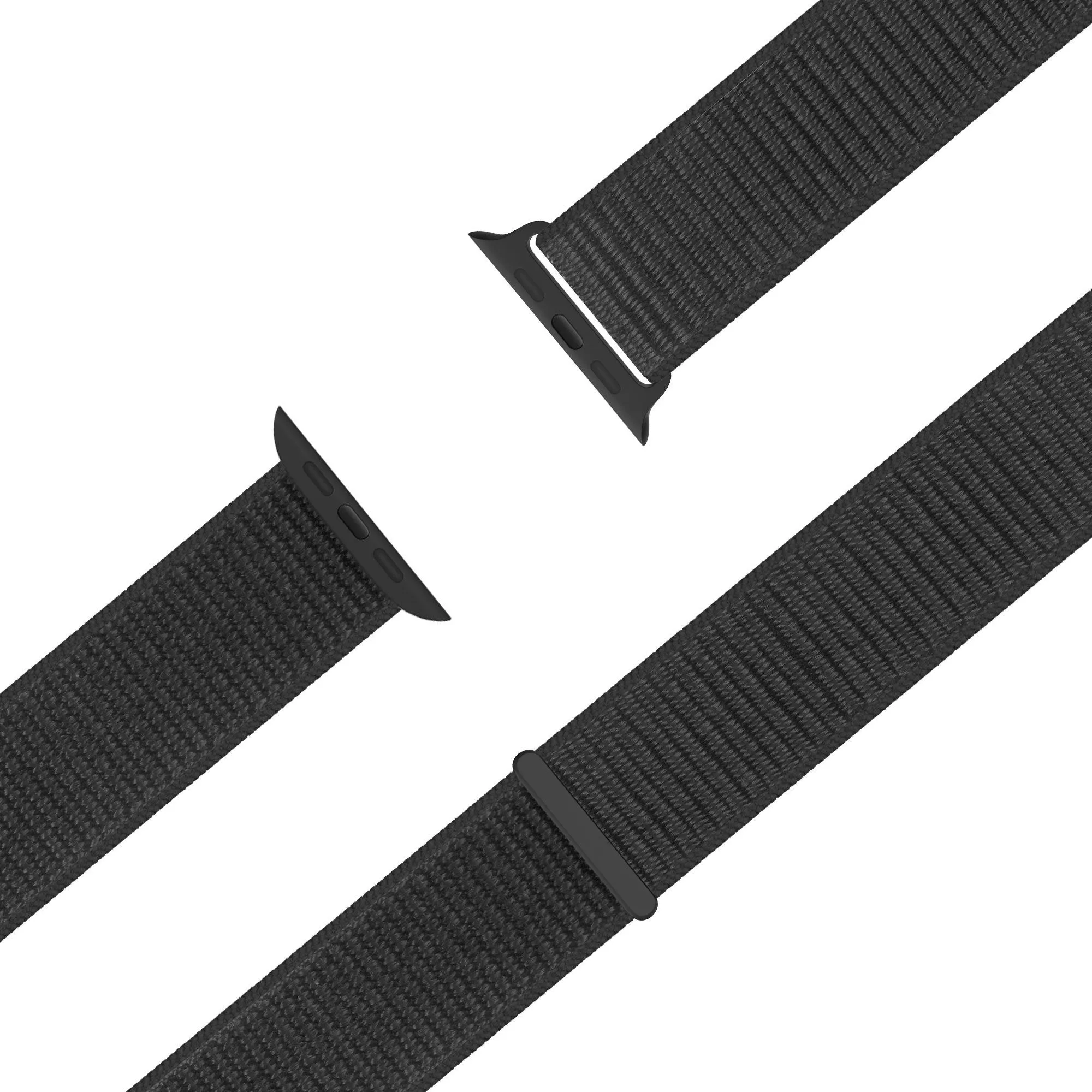Luxury Feel Bandz Apple Watch Nylon Strap 'Classic' (Black)  Today Only!