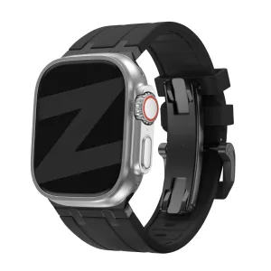 Luxury Feel Bandz Apple Watch Silicone Strap 'Luxe Liquid' (Black With Black)  Going Fast!