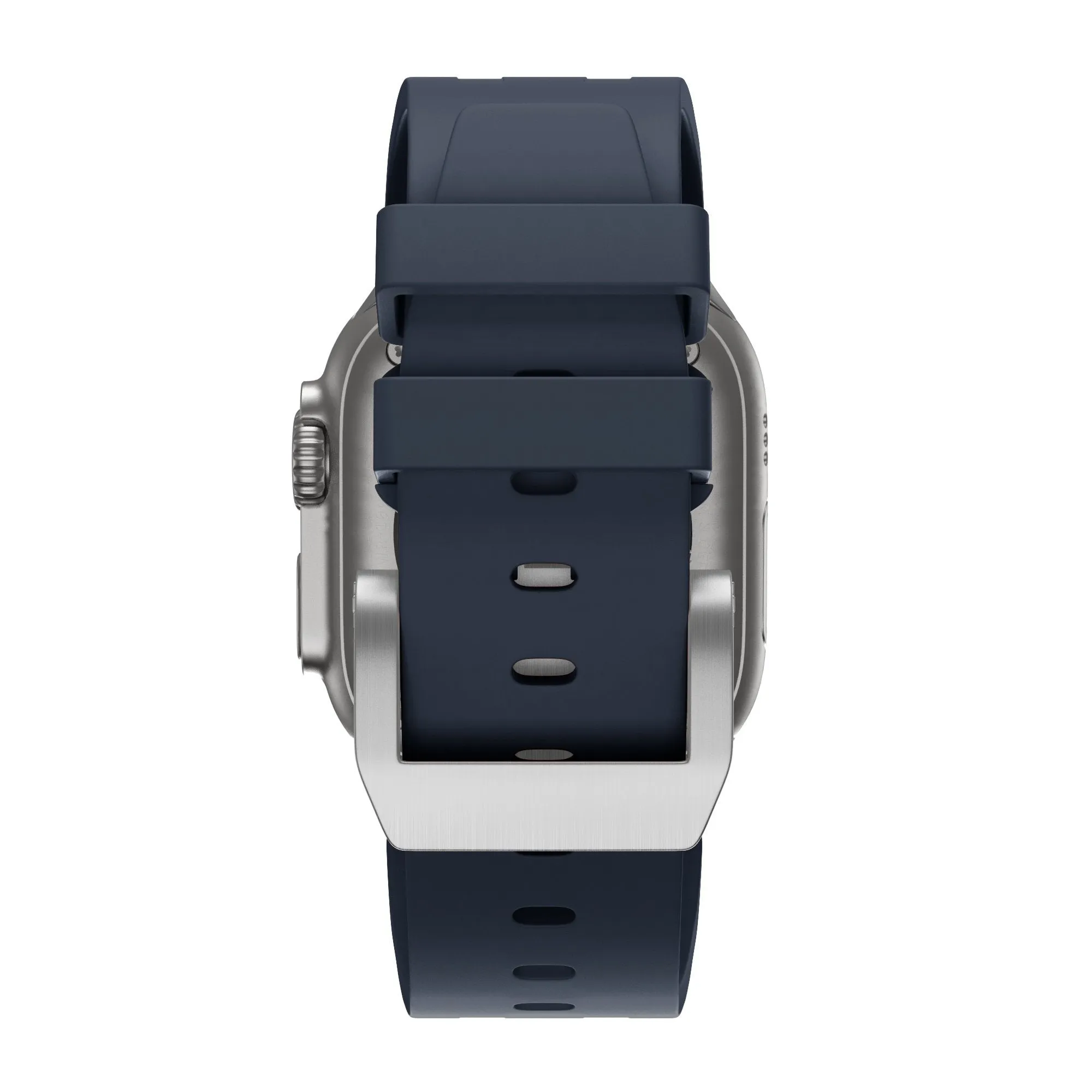 Luxury Feel Bandz Apple Watch Silicone Strap 'Luxe Liquid' (Blue With Silver)  Limited Availability!