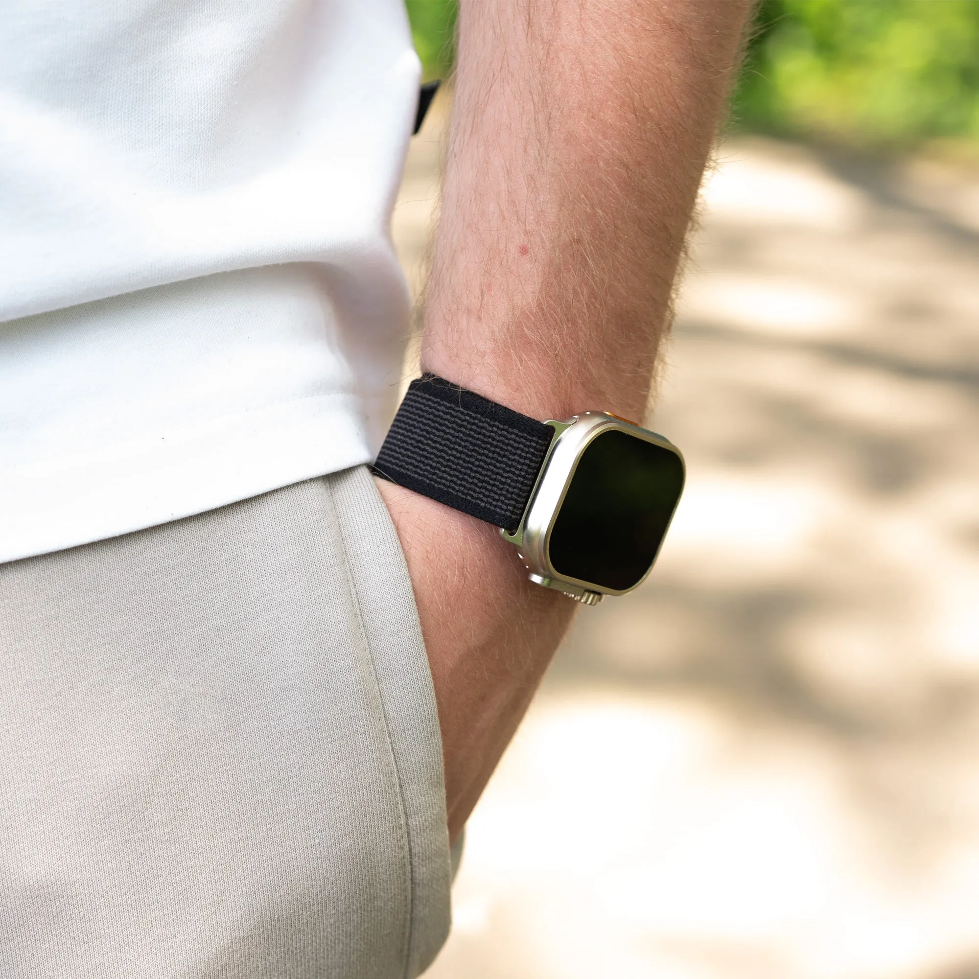 Luxury Feel Bandz Apple Watch Trail Strap (Black)  Ends Soon!