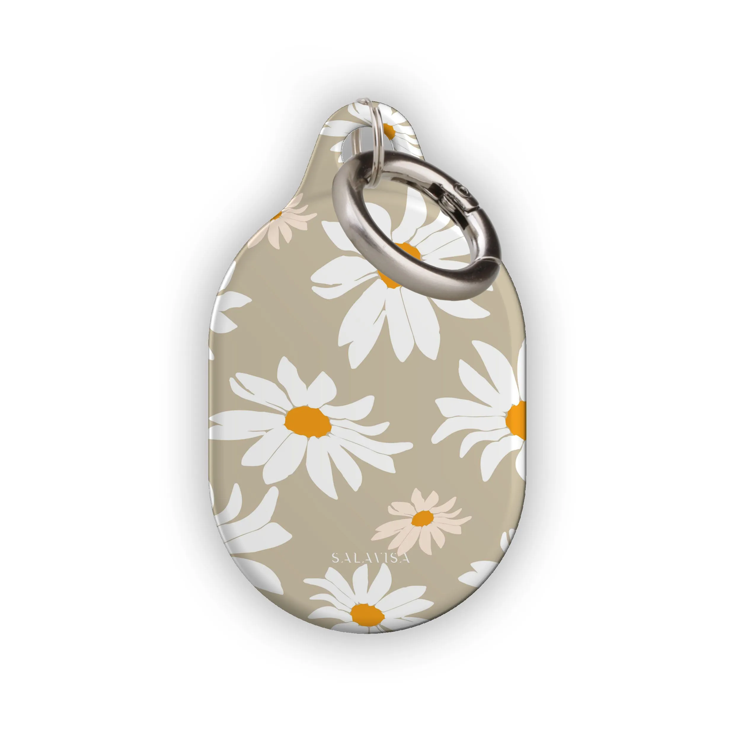 Luxury Feel Beige Daisy AirTag Holder  Today Only!