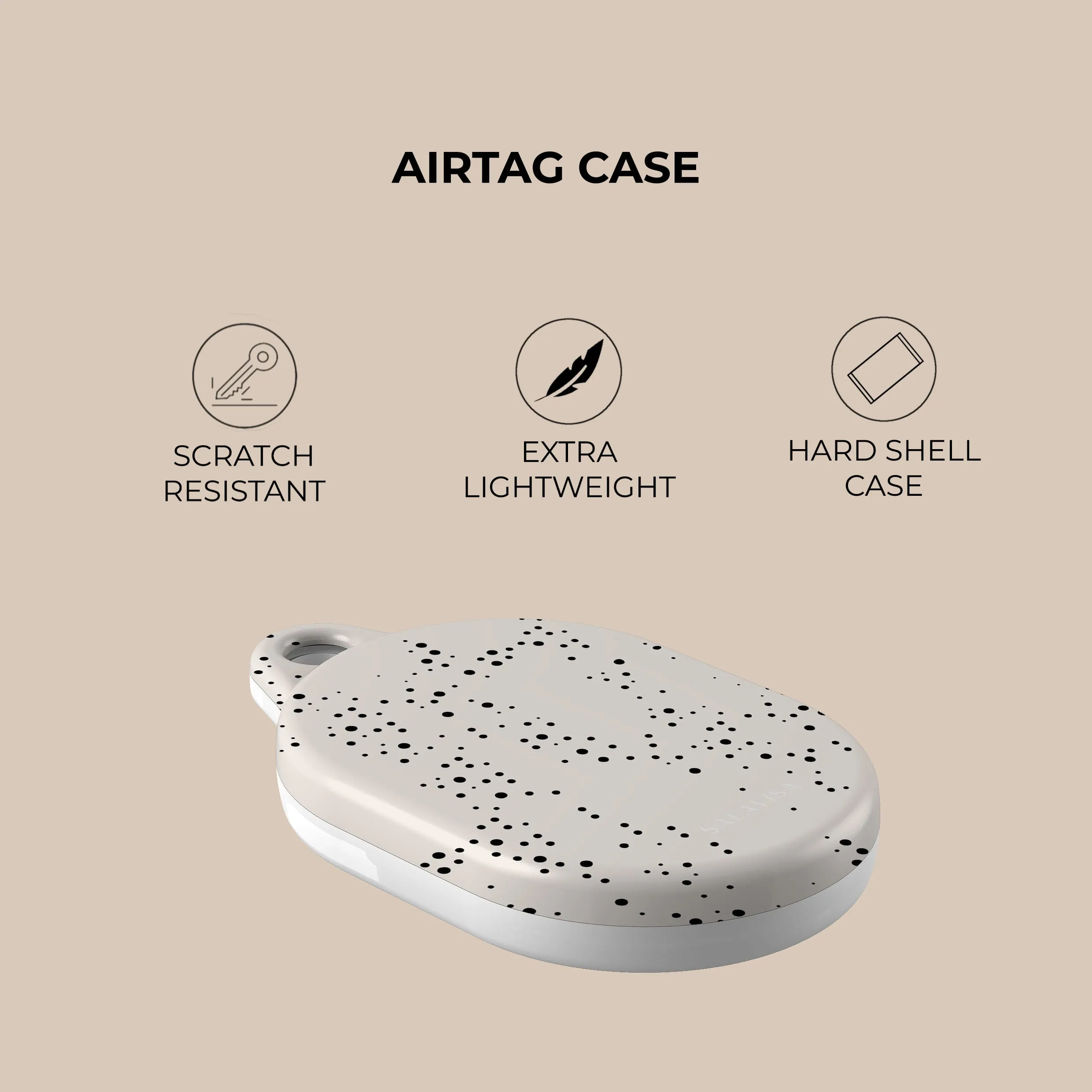 Luxury Feel Beige Dots AirTag Holder  Limited Stock!