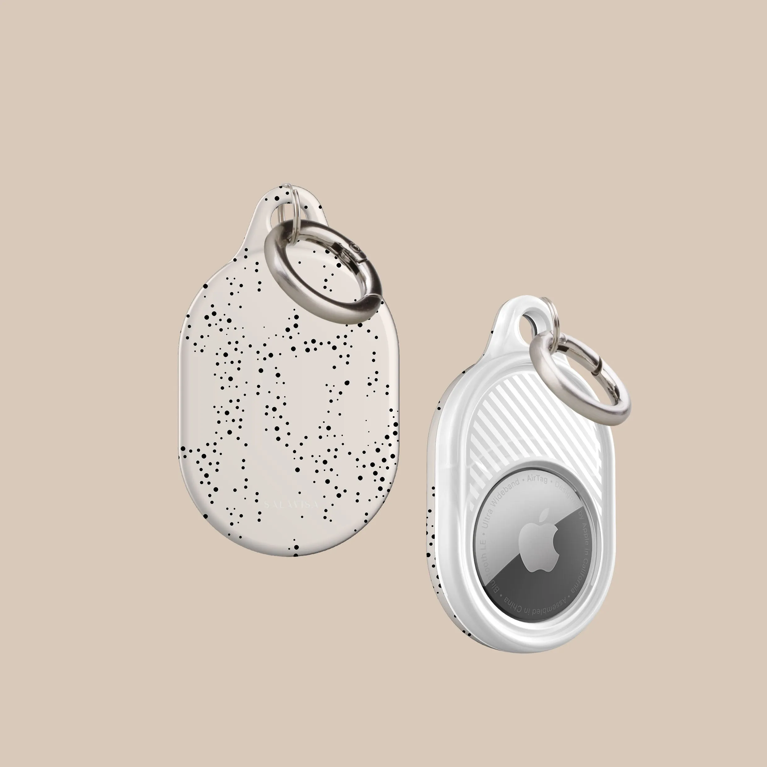Luxury Feel Beige Dots AirTag Holder  Limited Stock!