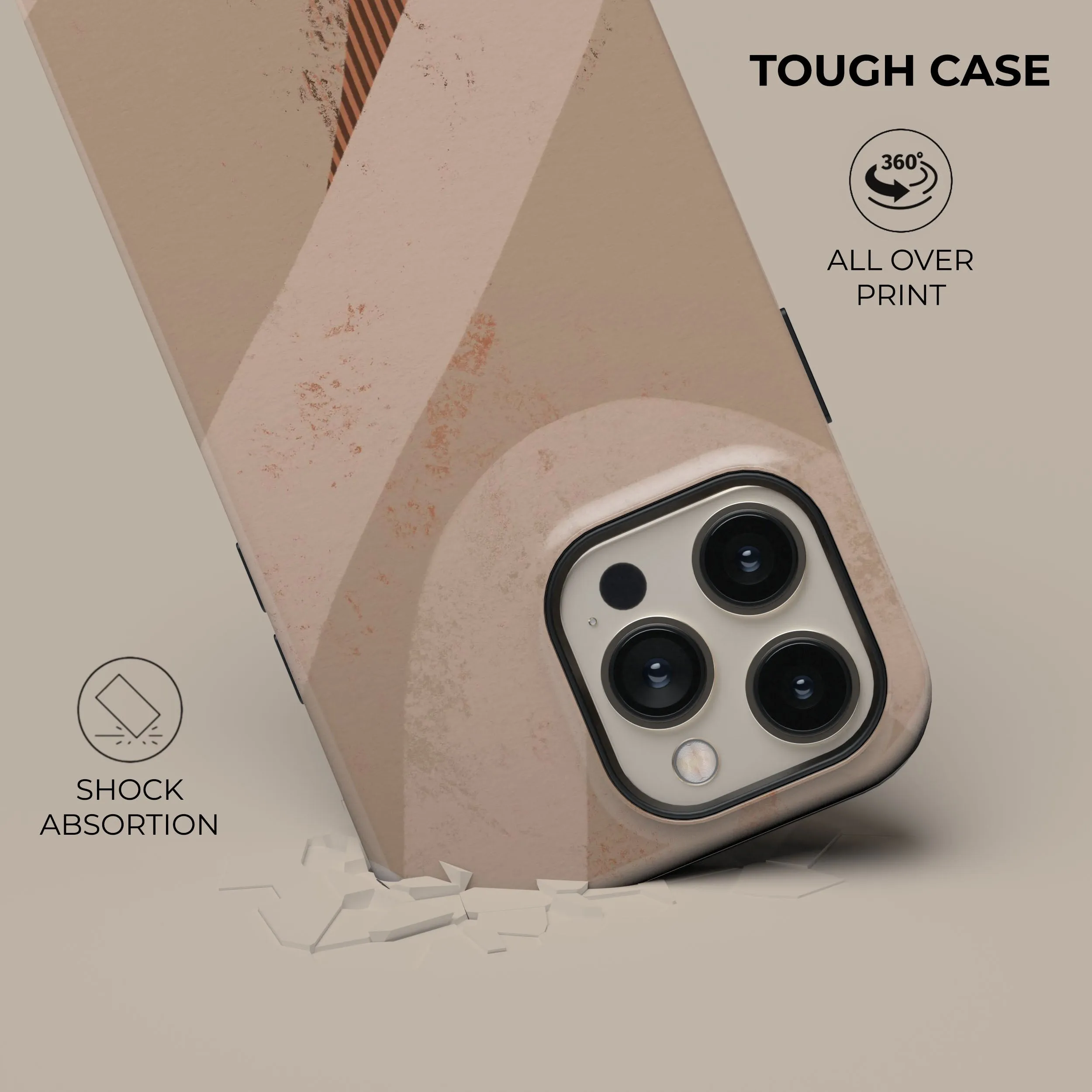 Luxury Feel Beige Organic Phone Case  Limited Stock!