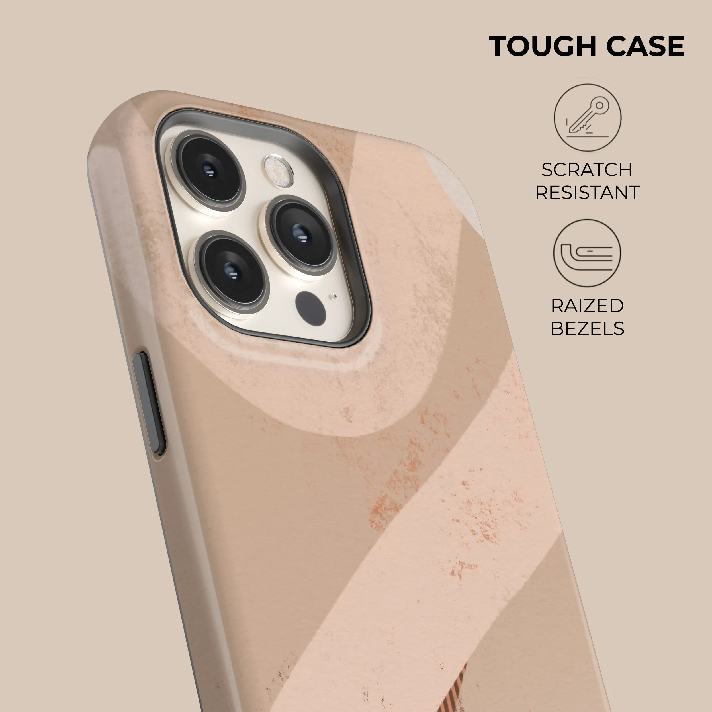 Luxury Feel Beige Organic Phone Case  Limited Stock!