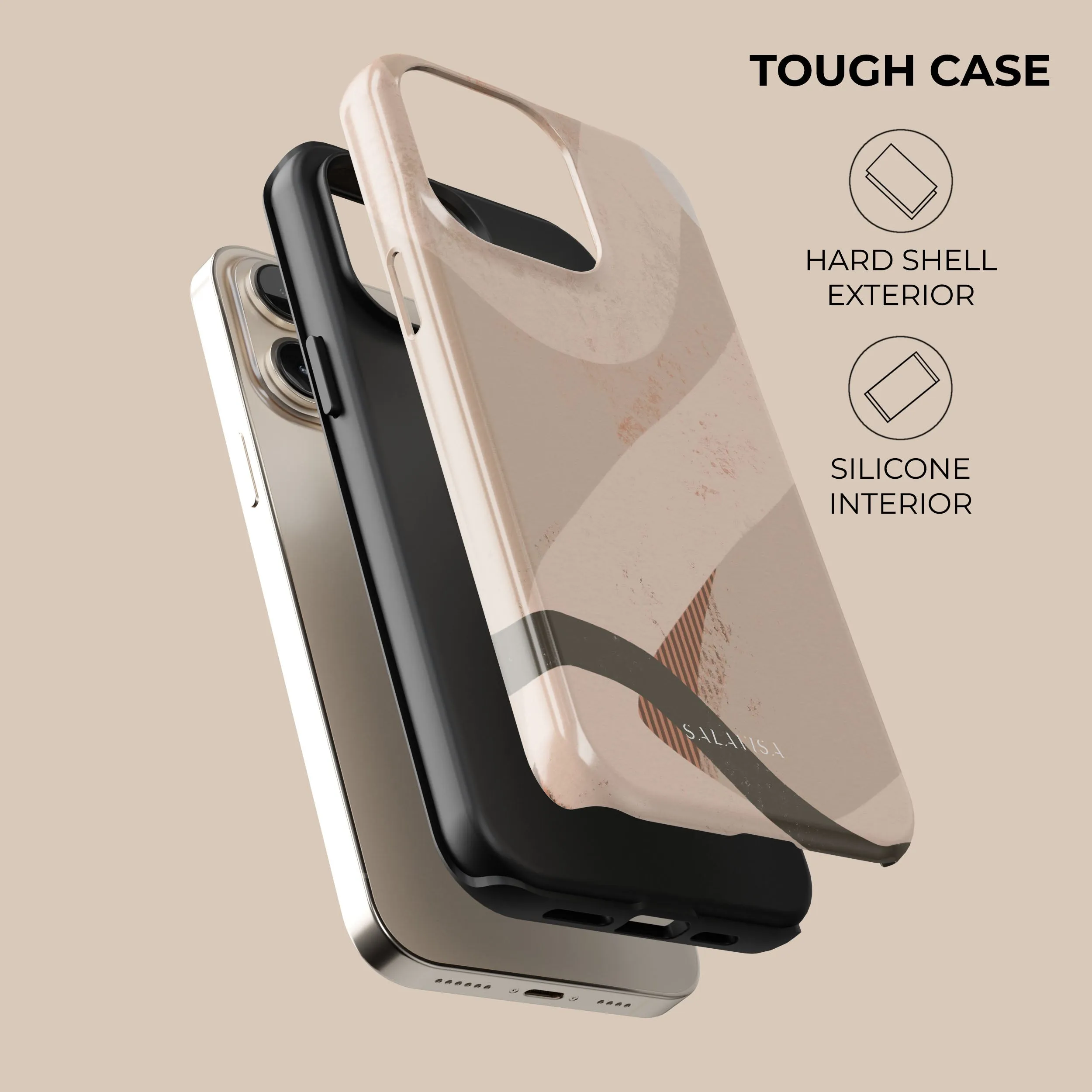 Luxury Feel Beige Organic Phone Case  Limited Stock!