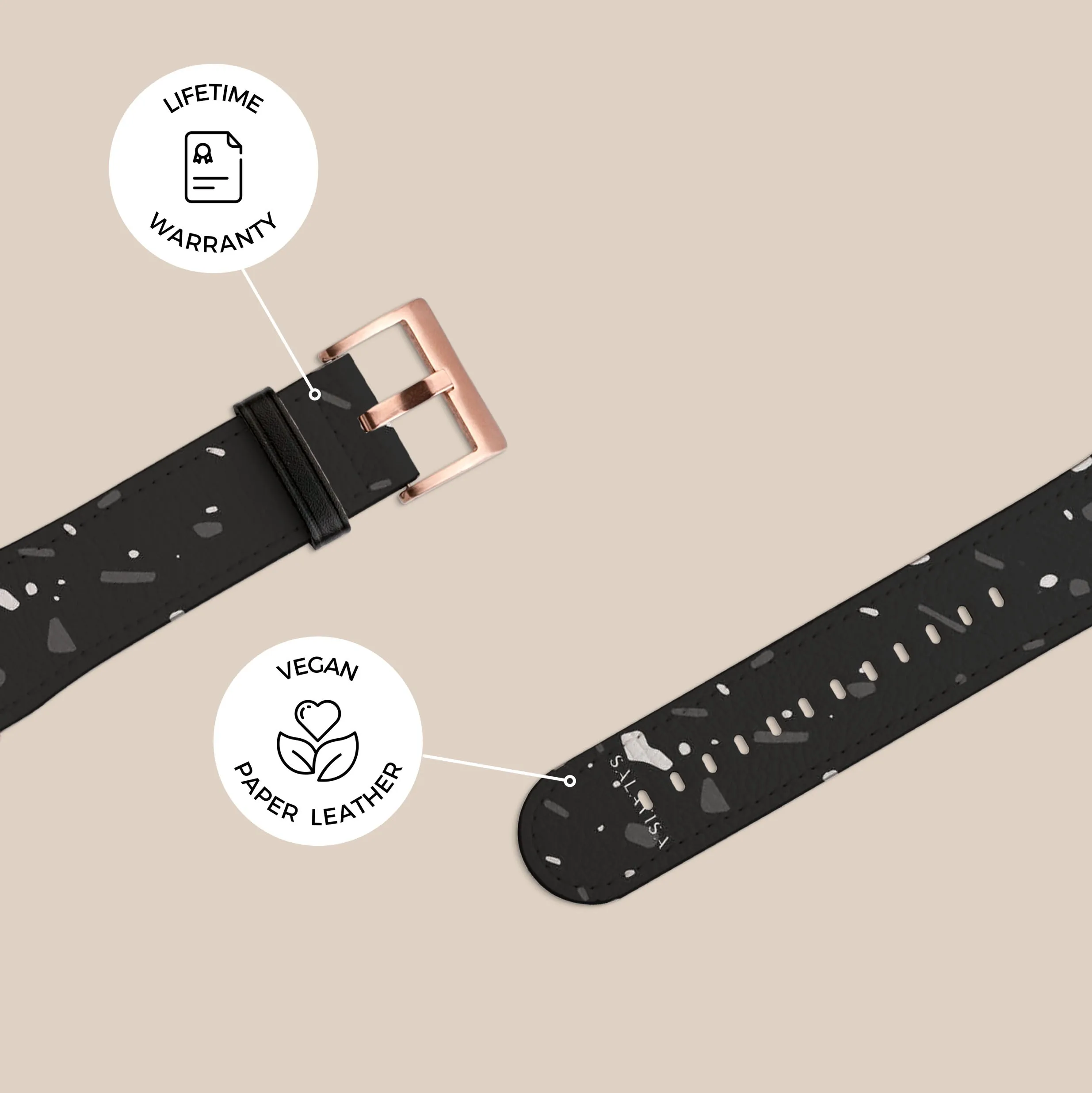 Luxury Feel Black Terrazzo Galaxy Watch Band  Limited Release!