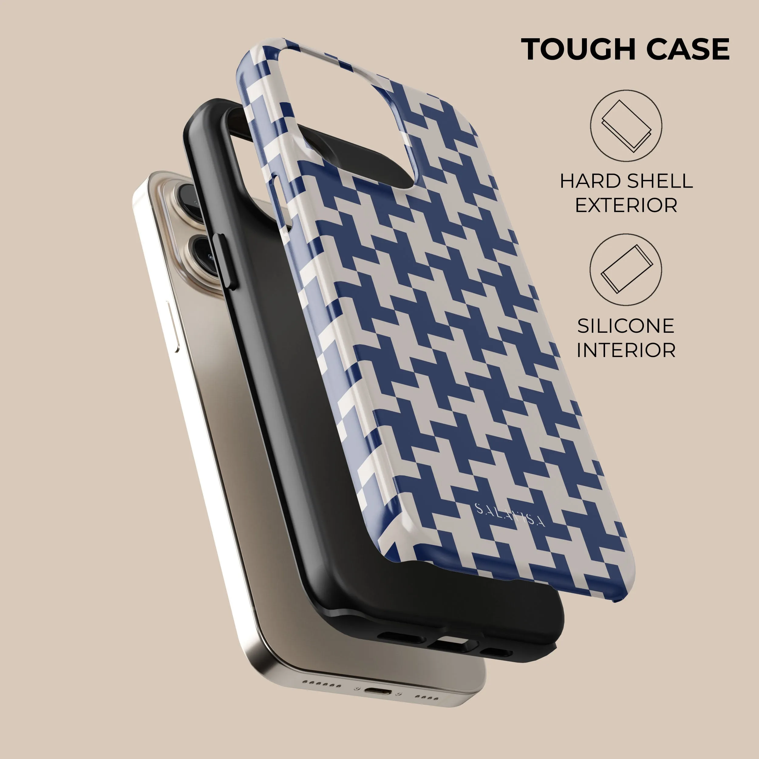 Luxury Feel Blue Glen Plaid Phone Case  Stylish & Comfortable