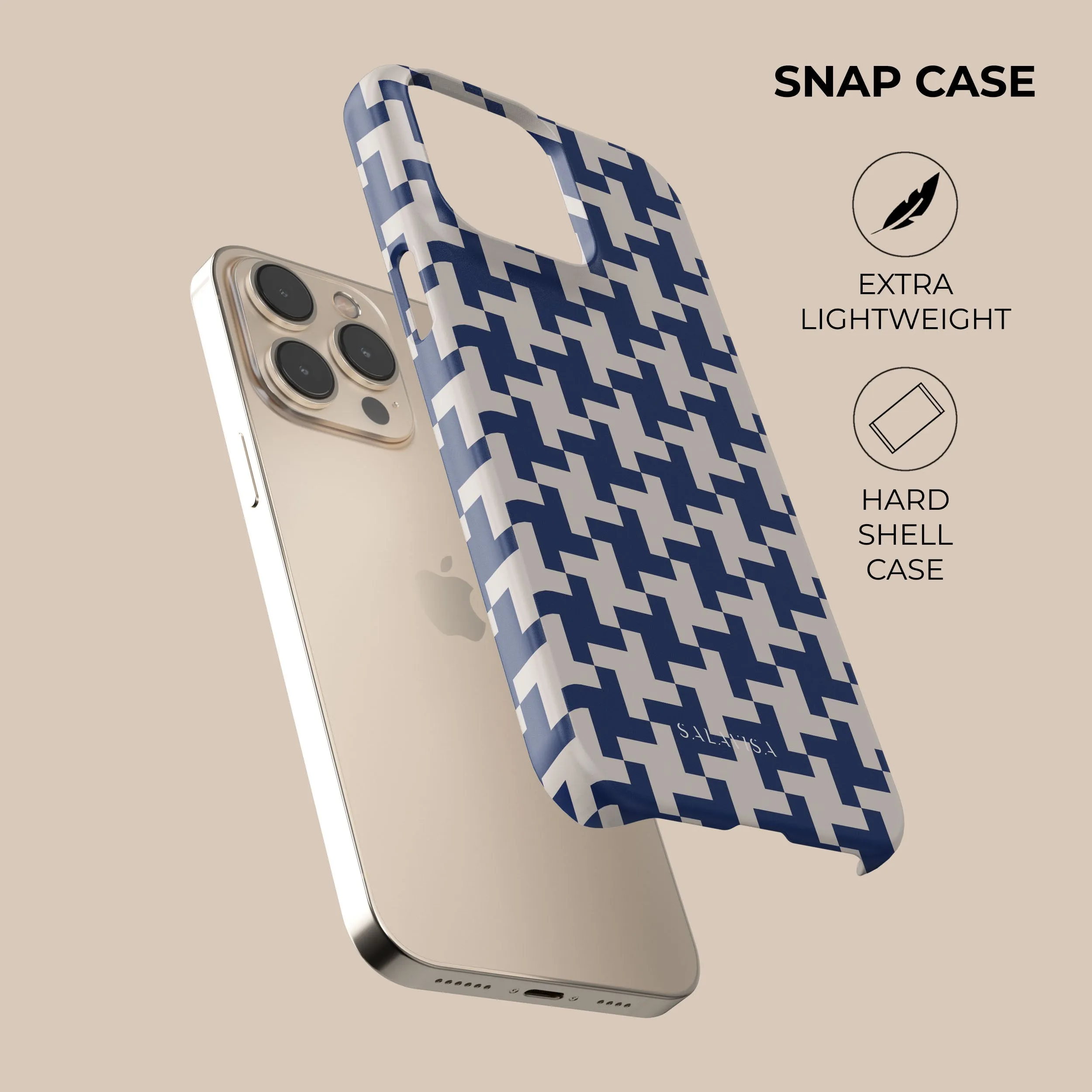 Luxury Feel Blue Glen Plaid Phone Case  Stylish & Comfortable