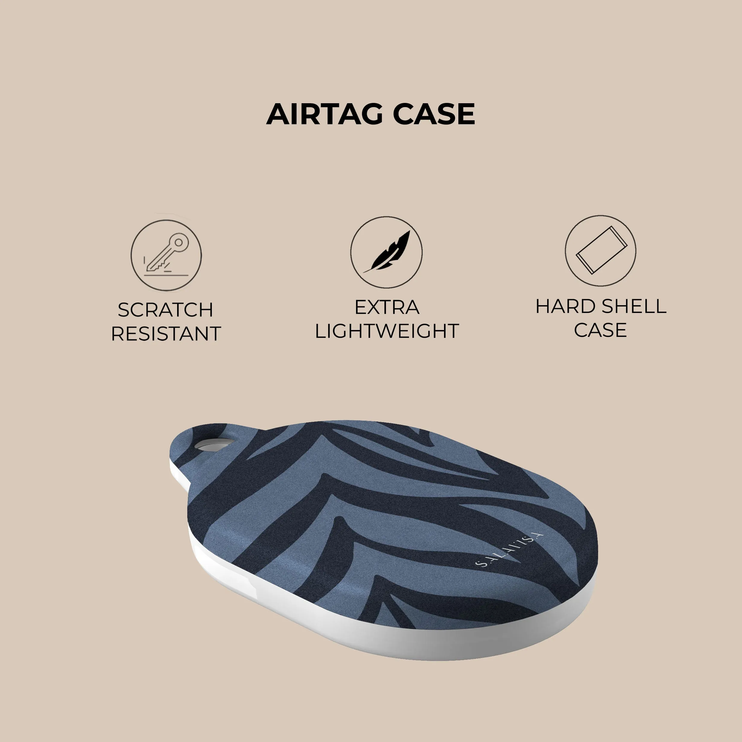 Luxury Feel Blue Zebra AirTag Holder  Almost Gone!