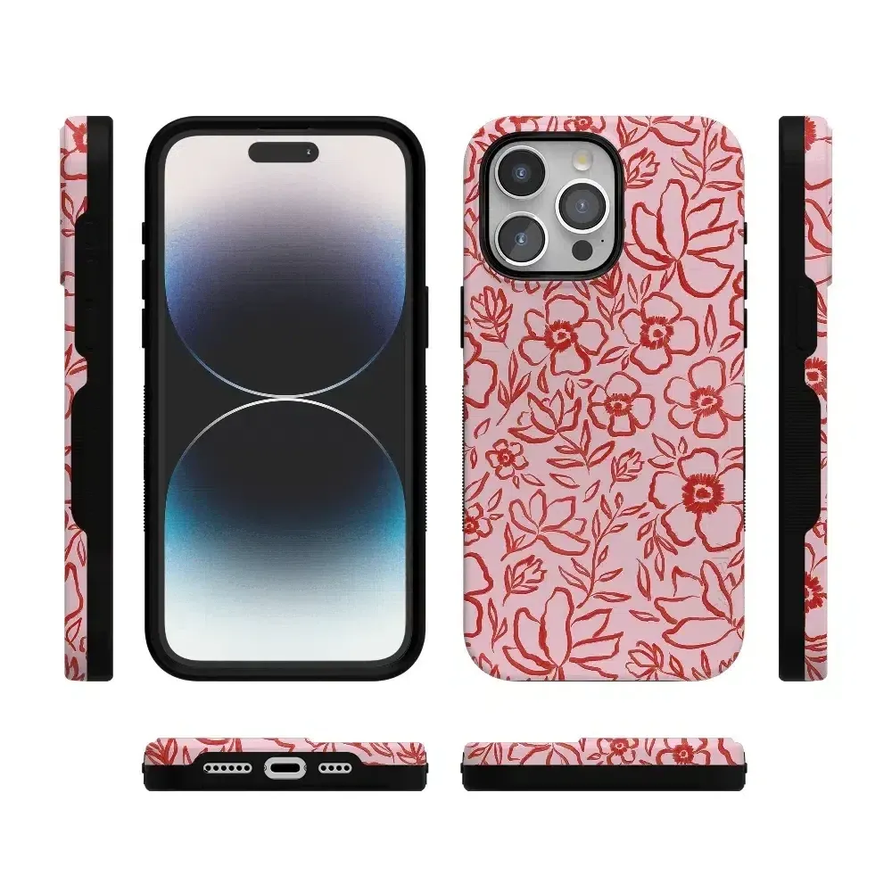 Luxury Feel Blush Garden | Floral Doodle Case  Almost Gone!