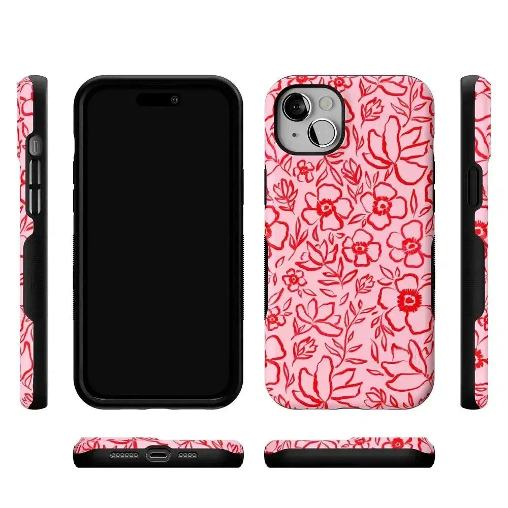 Luxury Feel Blush Garden | Floral Doodle Case  Almost Gone!