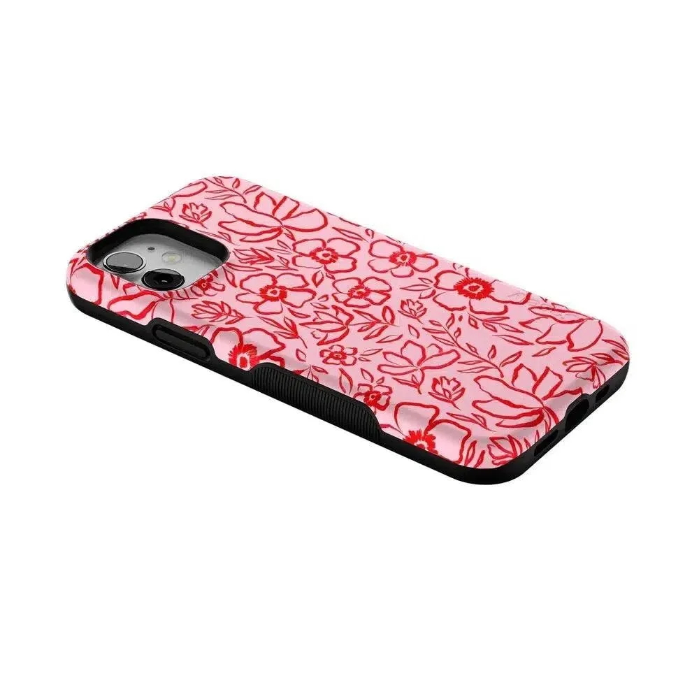 Luxury Feel Blush Garden | Floral Doodle Case  Almost Gone!