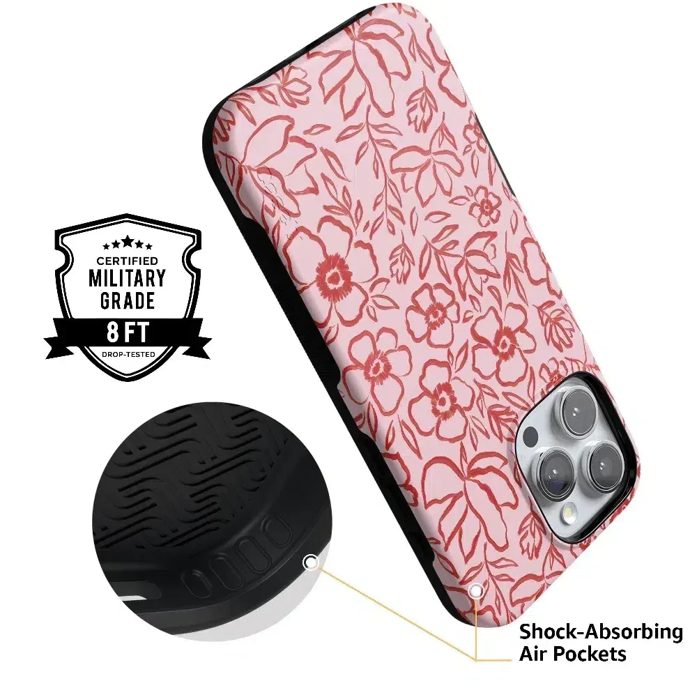 Luxury Feel Blush Garden | Floral Doodle Case  Almost Gone!