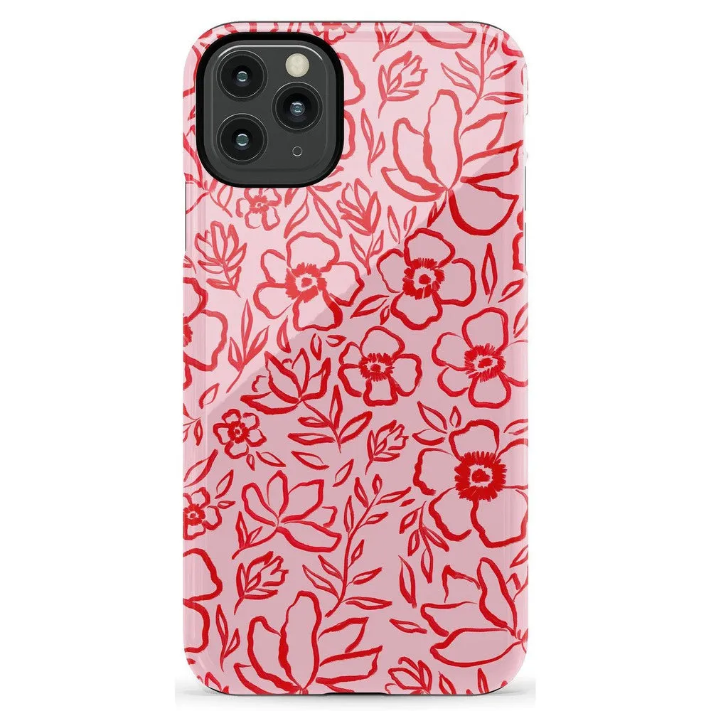 Luxury Feel Blush Garden | Floral Doodle Case  Almost Gone!