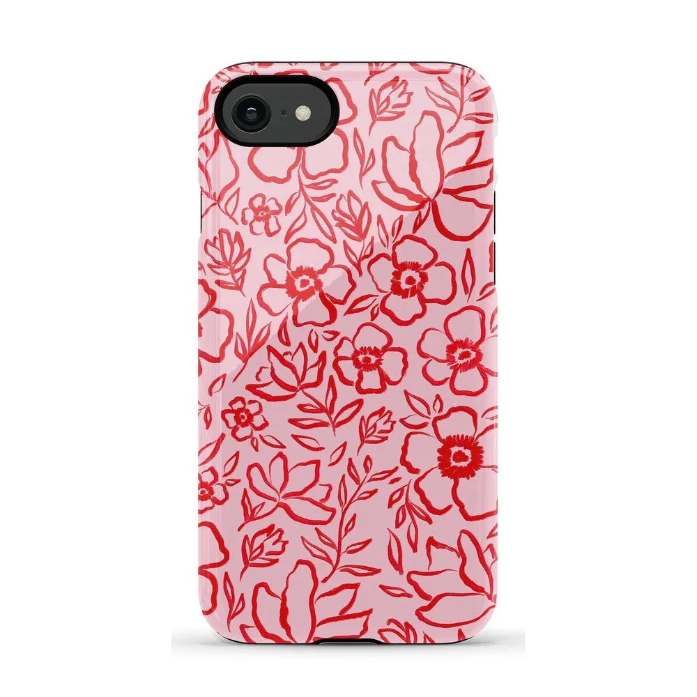 Luxury Feel Blush Garden | Floral Doodle Case  Almost Gone!