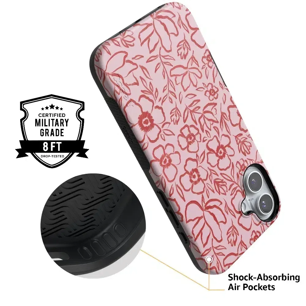 Luxury Feel Blush Garden | Floral Doodle Case  Almost Gone!