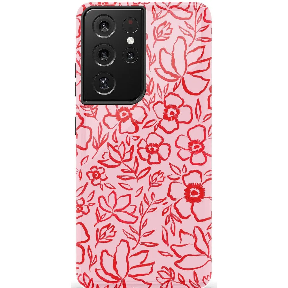 Luxury Feel Blush Garden | Floral Doodle Case  Almost Gone!