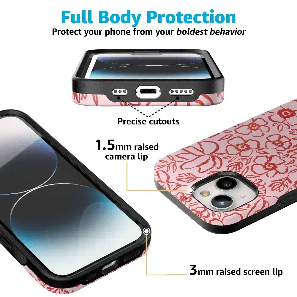 Luxury Feel Blush Garden | Floral Doodle Case  Almost Gone!